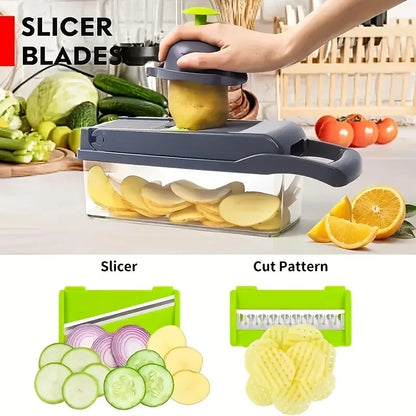 Multifunctional Vegetable Chopper - Kitchen Vegetable Slicer Dicer and Food Grater