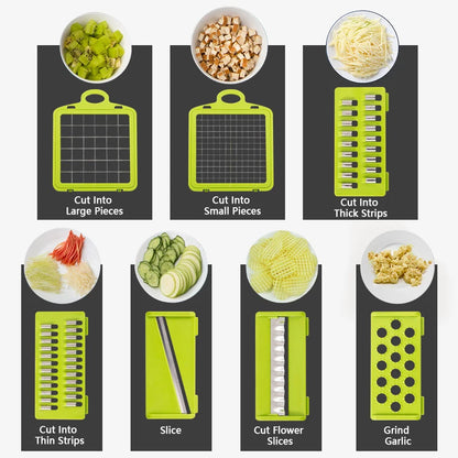 Multifunctional Vegetable Chopper - Kitchen Vegetable Slicer Dicer and Food Grater