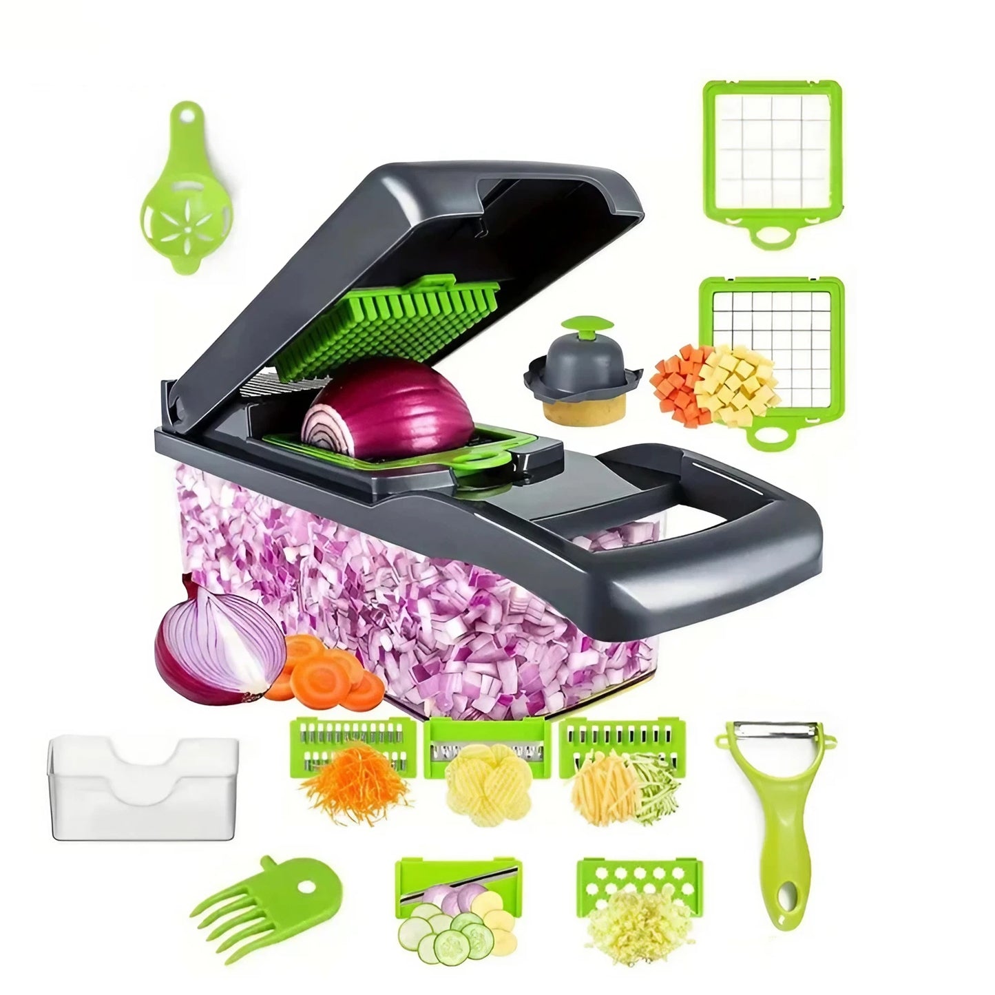 Multifunctional Vegetable Chopper - Kitchen Vegetable Slicer Dicer and Food Grater