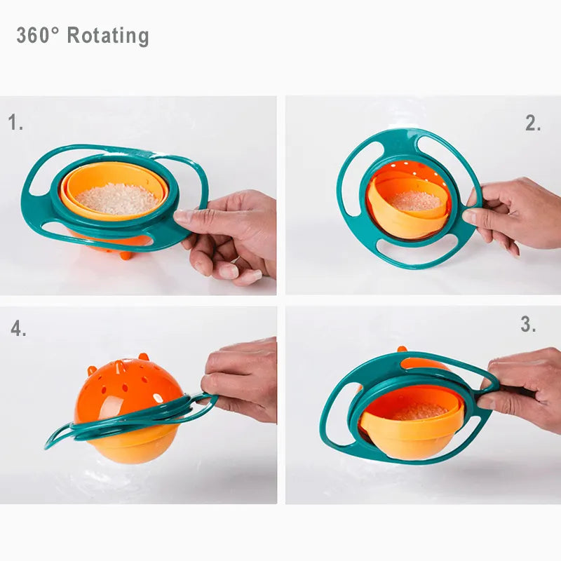 Playful Gyro 360° Bowl - The Spill-Proof, Balance Mealtime Toy for Toddlers