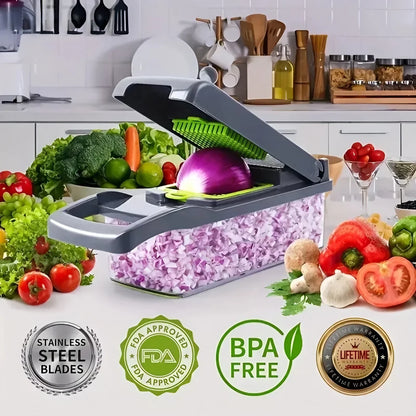 Multifunctional Vegetable Chopper - Kitchen Vegetable Slicer Dicer and Food Grater