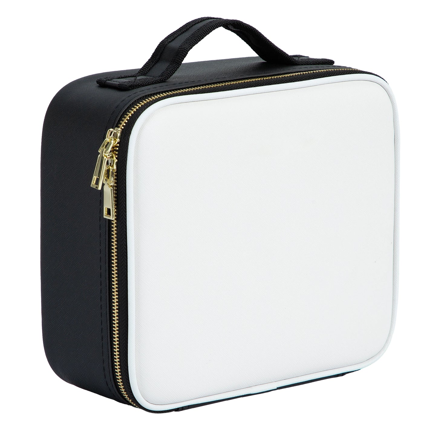 Makeup Case with Adjustable LED Mirror 3 Color Brightness Settings and Customizable Dividers